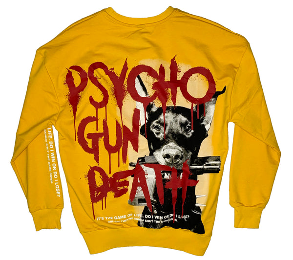 Plus Eighteen: Psycho,Gun,Death (Yellow)