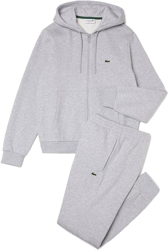 Lacoste: Cotton Fleece Jogging Suit (Grey)
